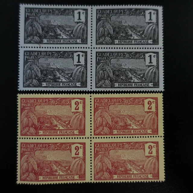 France Colonie Guadeloupe N°55/56 Bloc De 4 Neuf ** Luxe Mnh