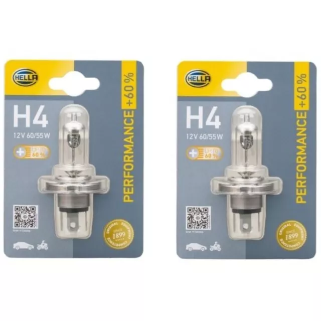 HELLA H7 12V 55W Performance up to 60% Halogen Bulbs Lamp Bulb Headlights  £6.87 - PicClick UK