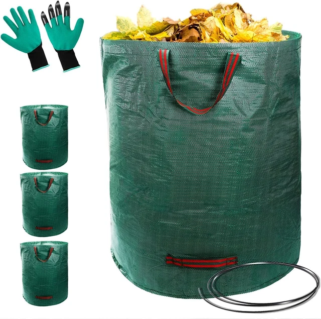 Masthome Garden Waste Bags 272L, Pack of 4 Large Heavy Duty Garden Green Waste &