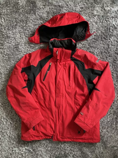 SPYDER MENS INSULATED 20.000mm DERMIZAX EV SKI JACKET size XL RED