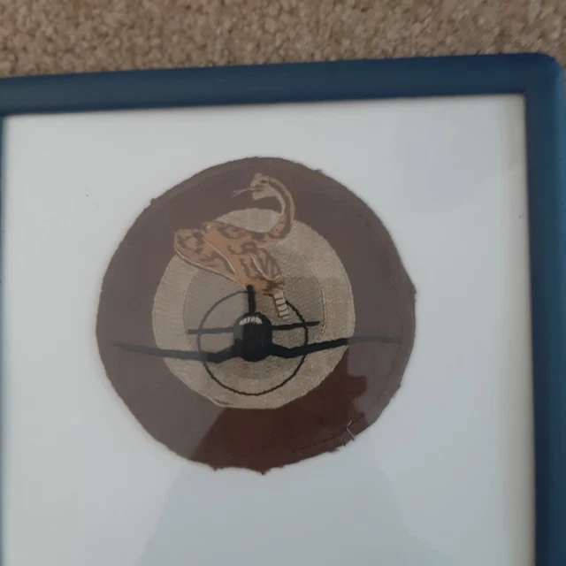 WW2 USN 4.5in. CLOTH POCKET PATCH VMF 323 DEATH RATTLES F4 CORSAIR IN