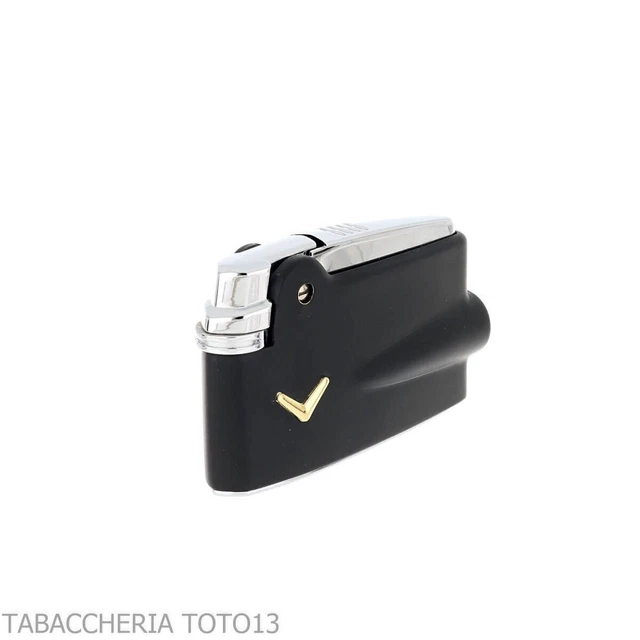 Accendino Ronson premier Varaflame V dorata su smalto nero
