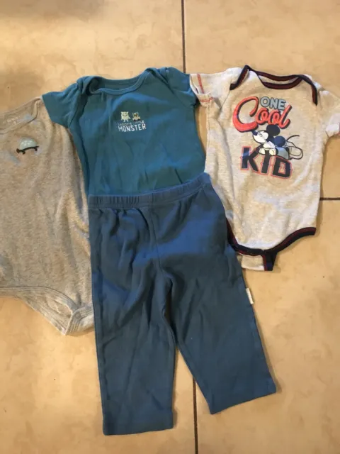 Lot Of 5 One Piece 6-9 Months Carter’s and Disney Baby/Infant Boy Bodysuits