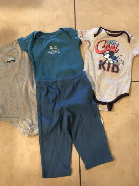 Lot Of 5 One Piece 6-9 Months Carter’s and Disney Baby/Infant Boy Bodysuits