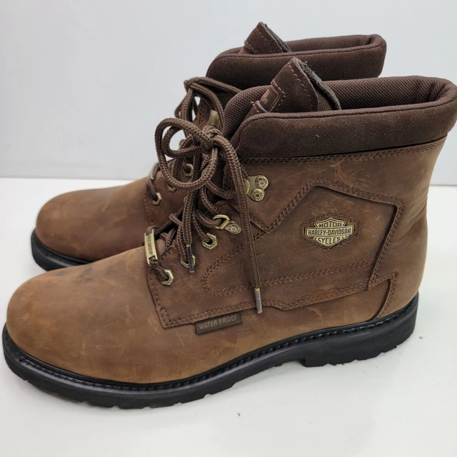 Harley Davidson motorcycle Thurmond riding Boots brown sz 13 waterproof leather