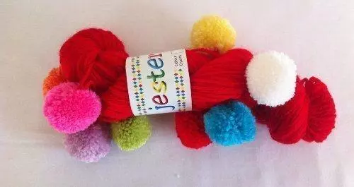 Dy Choice Designer Garn Jester Kinder Doppelte Strickwolle Pom 10 Kinder Rot