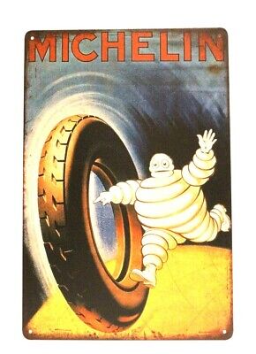 Michelin Tires Tin Poster Sign Vintage Ad look Man Cave Garage Tire Shop Store