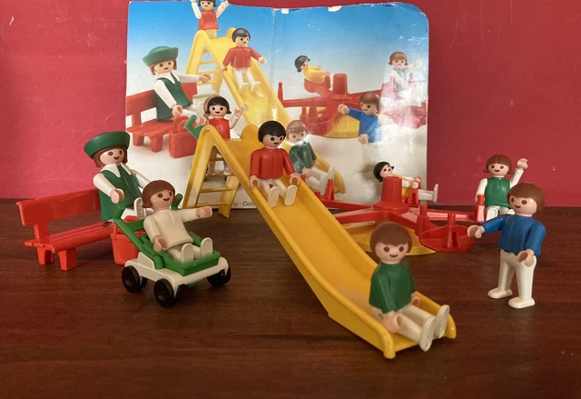 Lot Playmobil Vintage : école 3522, Récré 3416, Marchand De Glace 3416, Bâtiments