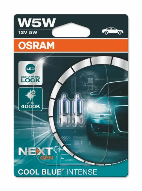 OSRAM Cool Blue Intense Next Gen W5W 4000K Interior & Sidelight Bulbs (Twin)