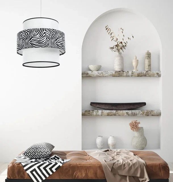 BPS Koncept Doblo lampada a sospensione nera, bianca 40 cm