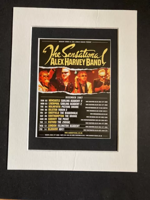 ALEX HARVEY BAND 2007 tour - Mounted original advert