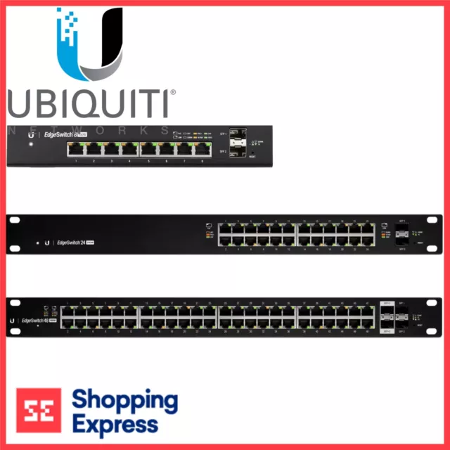 Ubiquiti EdgeSwitch 8 Port 24 Port 48 Port Managed PoE+ Gigabit Switch with SFP