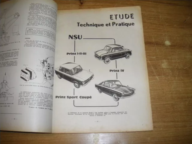 Revue Technique Nsu Prinz I - Ii - Iii - Iv