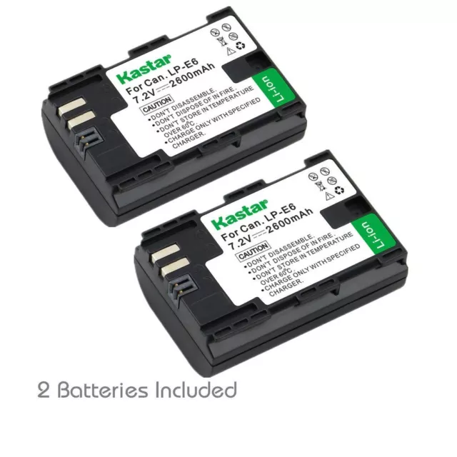 Kastar LPE6 Battery for Canon EOS 5DS, 5DS R, 5D Mark II,5D Mark III