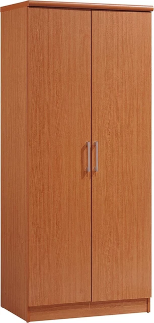 Hodedah 2 Door Armoire with Shelves in Cherry