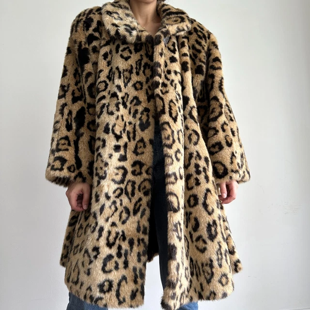 Faux leopard outlet swing coat