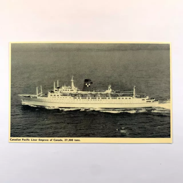 Postcard Ship Canadian Pacific Liner Empress Canada 1940s Unposted