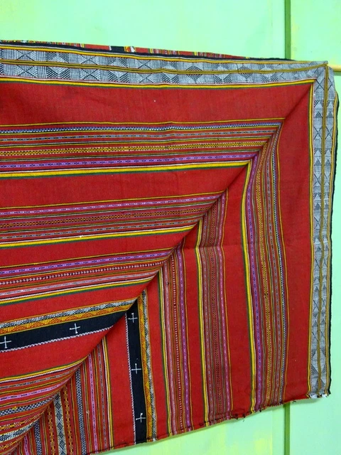 IFUGAO Tessile BANAUE A Croci Pannello Tessuto a Mano Vintage -