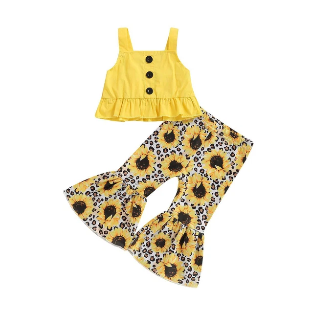 2PCS Toddler Kids Baby Girls Clothes T-shirt Tops+Shorts Skirts Outfits Set
