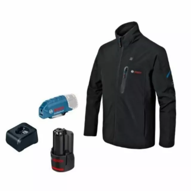 Kit veste chauffante softshell blanche pour Homme (chargeur + batterie),  taille au choix - FLEX