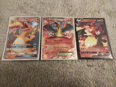 Lot Cartes Pokémon Dracaufeu GX 9/68 Dracaufeu EX XY17 Dracaufeu V Peter Promo