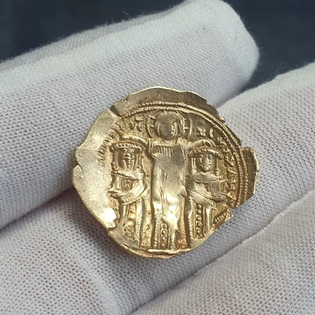 Byzantine gold hyperpyron coin of Andronicus II & Michael IX from 1325-1328 AD