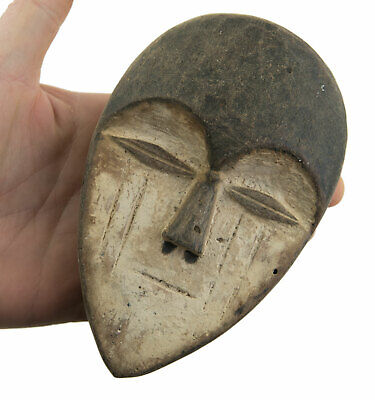 Masquette Mask Passport African Vuvi Gabon Wood 15cm Art Tribale 17115