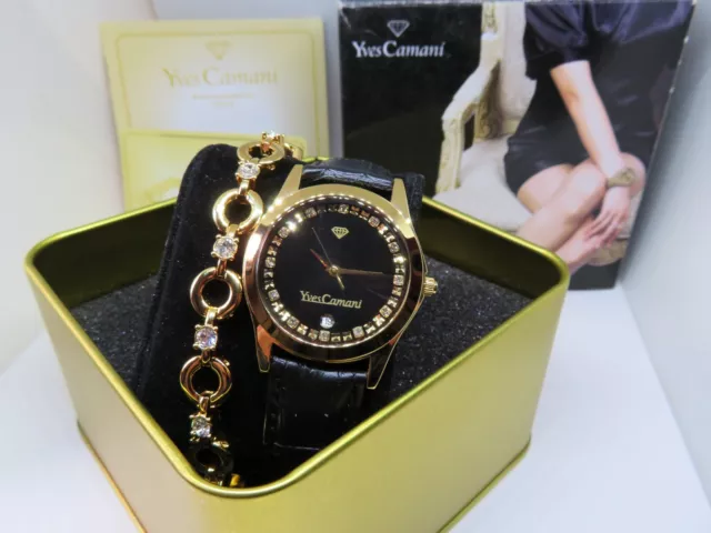 Coffret Cadeau Yves Camani Montre + Bracelet Plaqués Or. 207,00 € Neuf.