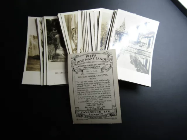 Cavanders 1928 Peeps Into Many Lands 2nd Serie MFS72 Cards in Pairs Variants e33