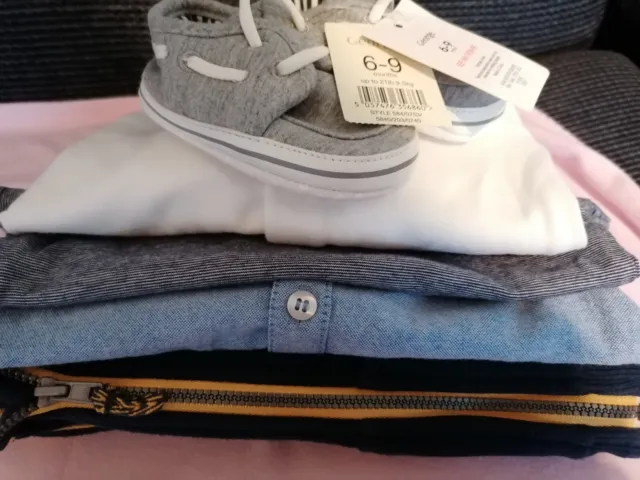Bundle Baby Boy Clothes Size 3 To 6 Months Shoes 6 To 9 M