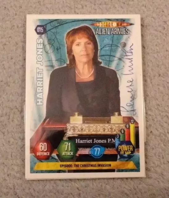 Doctor Who Alien Armies card signed by Penelope WIlton