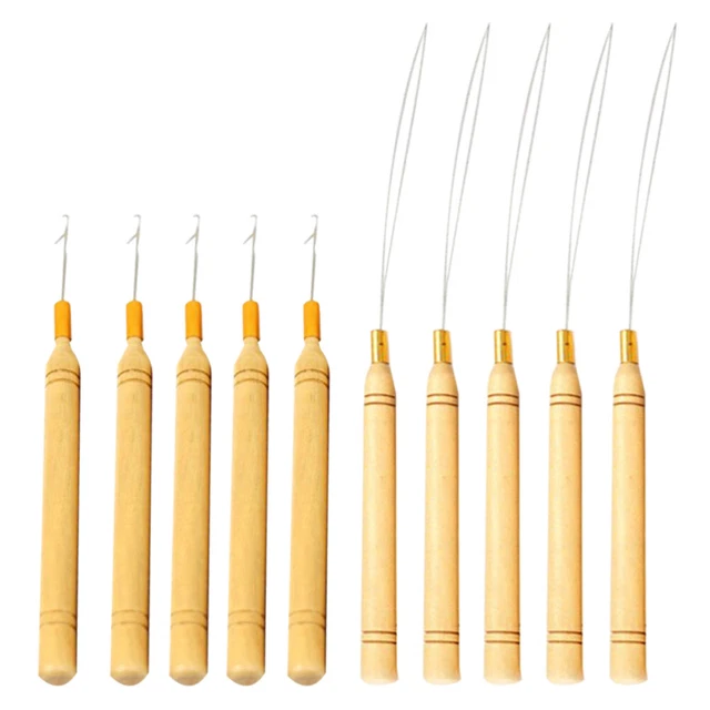 10 PCS Pulling Hook Crochet Needles Hair Extension Threader Tool