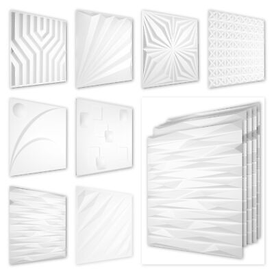 8 Piastre Pannelli da Parete 3D Optik per Soffitto PVC Liscio Grande Selezione