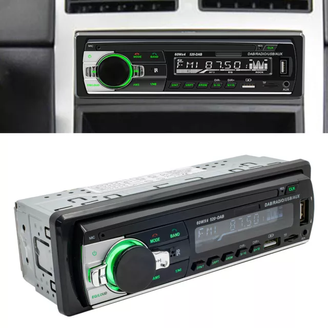 Car MP3 Player 1 Din Stereo Radio Audio Bluetooth Wireless Music DAB+ FM AM AUX