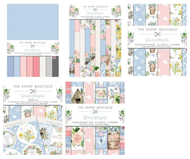 The Paper Boutique Spring Whispers - Paper Pad, Inserts, Colour Card - NEW
