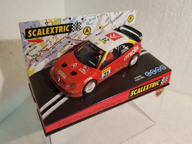 qq 6104 SCALEXTRIC CITROEN XSARA WRC EFECTO AGUA #21 MONTECARLO 2002 S LOEB