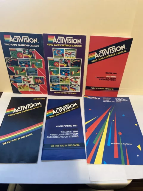 Lot Of 6 Vintage Original 1981-83 Activision Game Catalogs For Atari 2600 System