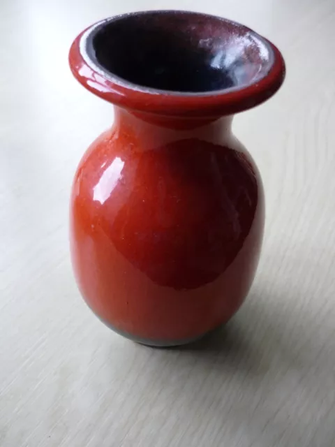 Jasba 116212 Mid-century Modern Orange and Black Vase