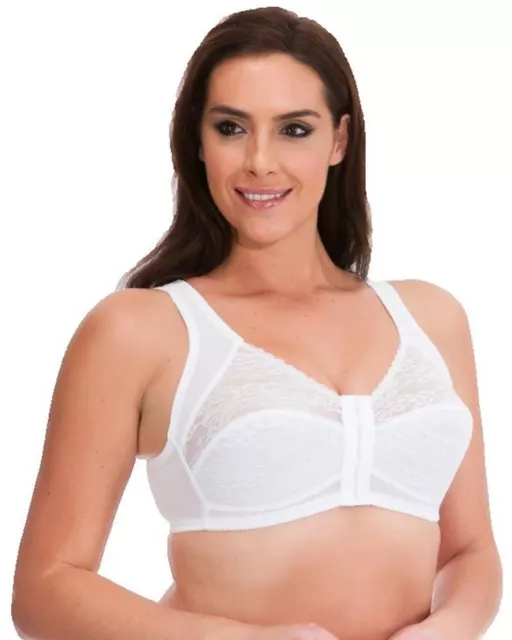 FRONT FASTENING POSTURE Bra Back Support Non Wired 34-42 B-E Cup £8.99 -  PicClick UK