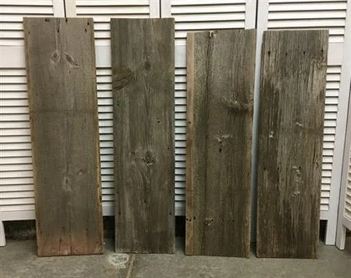 4 Barn Wood Reclaimed Planks, Wall Siding Boards, Lumber Floating Shelf A20