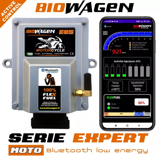 Kit boîtier éthanol MOTO BIOWAGEN SERIE EXPERT - 100% FLEXFUEL.