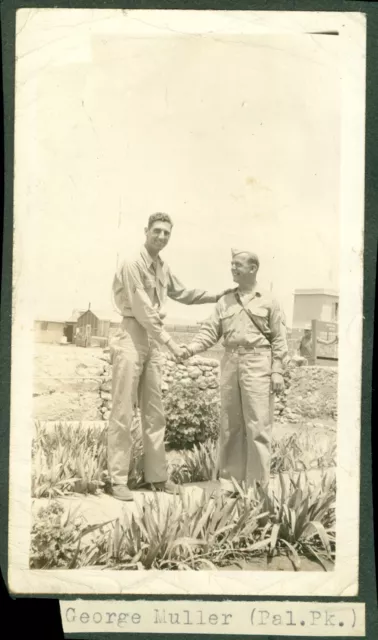 WWII 1943 52nd Chem Pvt Carl Of's Oran, Algeria Photo me & Pal  George Muller