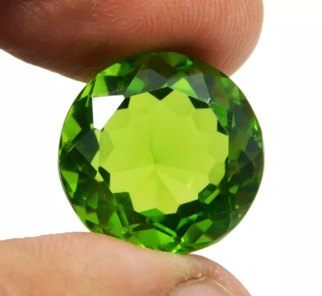 29 Ct+ Natural Peridot Gemstone Green Color Round Shape Certified Loose Gemstone