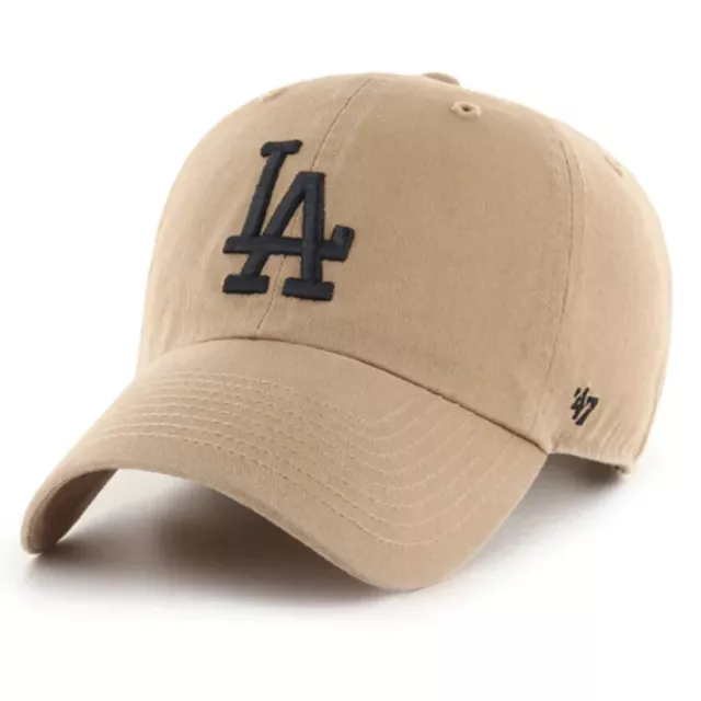 MLB Los Angeles Dodgers ('47 Brand) Clean Up Dad Hat Adjustable Strap Khaki