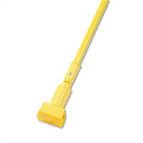 Plastic Jaws Mop Handle for 5 Wide Mop Heads, 60 Aluminum Handle, Yellow