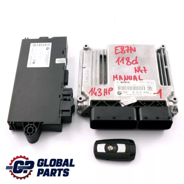 BMW 1 3 Series E81 E87 E90 E91 LCI N47 Diesel ECU Kit DDE CAS 3 Key 8512499