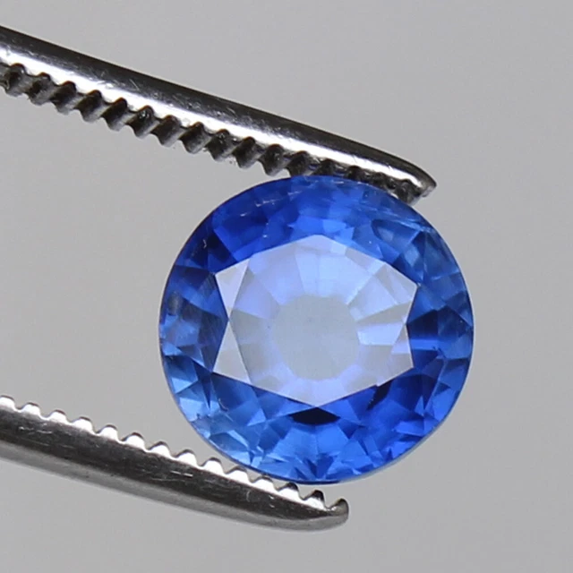 Saphir Naturel Bleu Bleuet 5.40 CT Rond Certifié Pierre Précieuse Chauffant