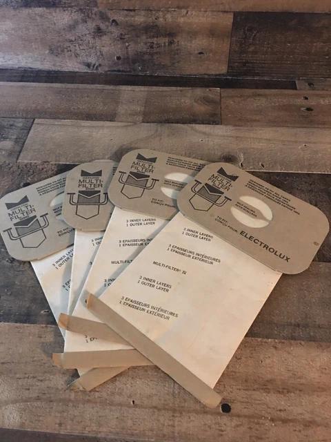 Lot of 4 Genuine Multi Filter Brand Style U Vacuum Bags Electrolux Type Lot of 4 Genuine Multi Filter Brand Style U Vacuum Bags Electrolux Type