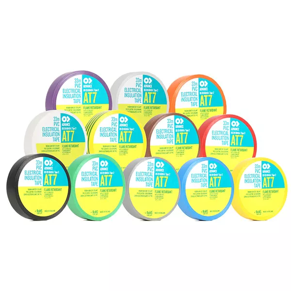 Advance AT7 Self Extinguishing PVC Electrical Tapes Choose Type, Size & Colour