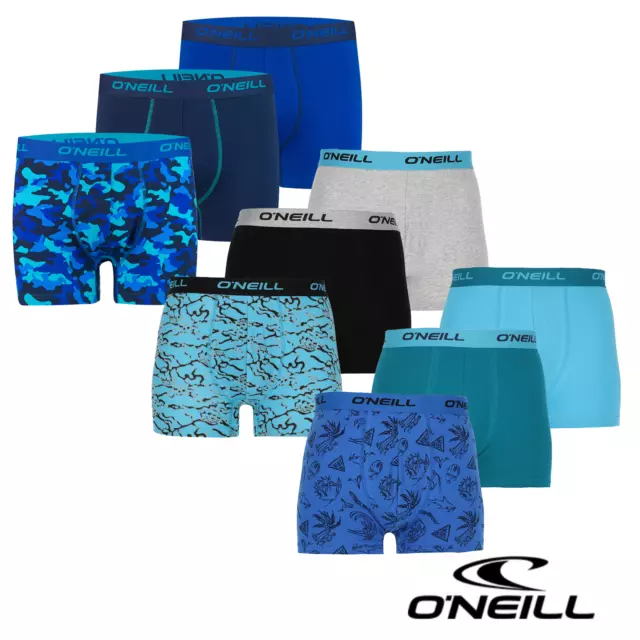 O'Neill 3er Pack Herren Boxershorts Plain Weiß- Blau - Schwarz Gr. M - XXL